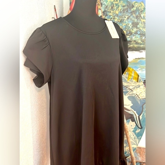 NWT, Hongyu Amy, Poly/Spandex Stretchy Dress, Elegant Black, Size 2X (Fits XL) - Picture 8 of 13